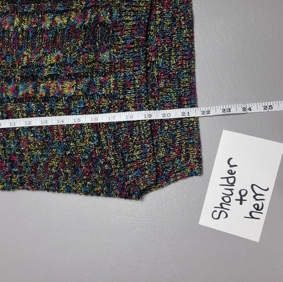 Time and tru colorful knit v-neck sweater women's size small 4-6 - Picture 8 of 9